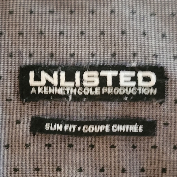 UNLISTED BY KENNETH COLE Men's Dress Shirt, Slim Fit, Size 15.5 Neck - Picture 9 of 13